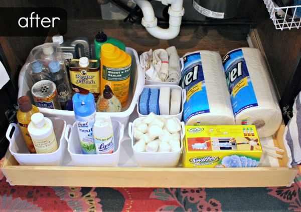 Under sink kitchen organization