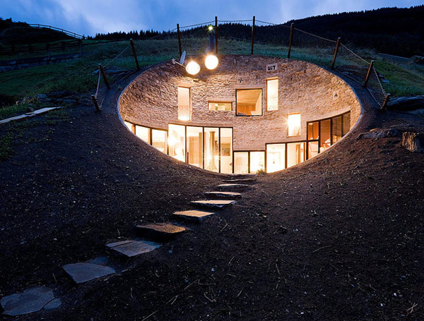 Underground home designs swiss mountain