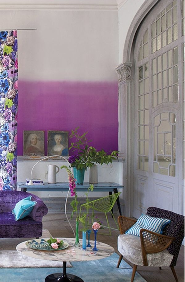 Violet room wall