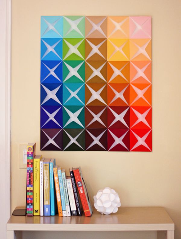 Wall art from folded paper