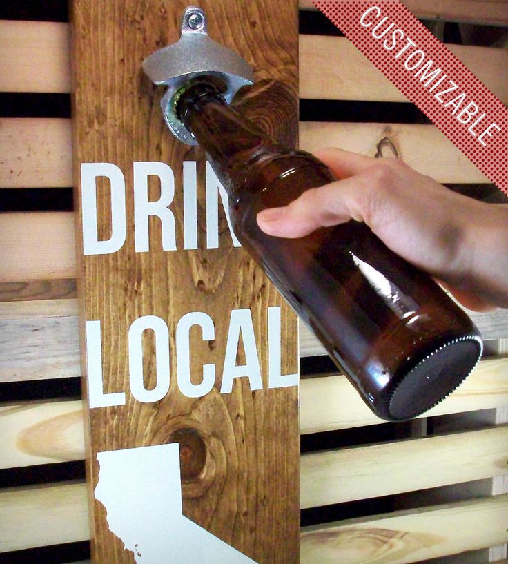 Wall bottle opener