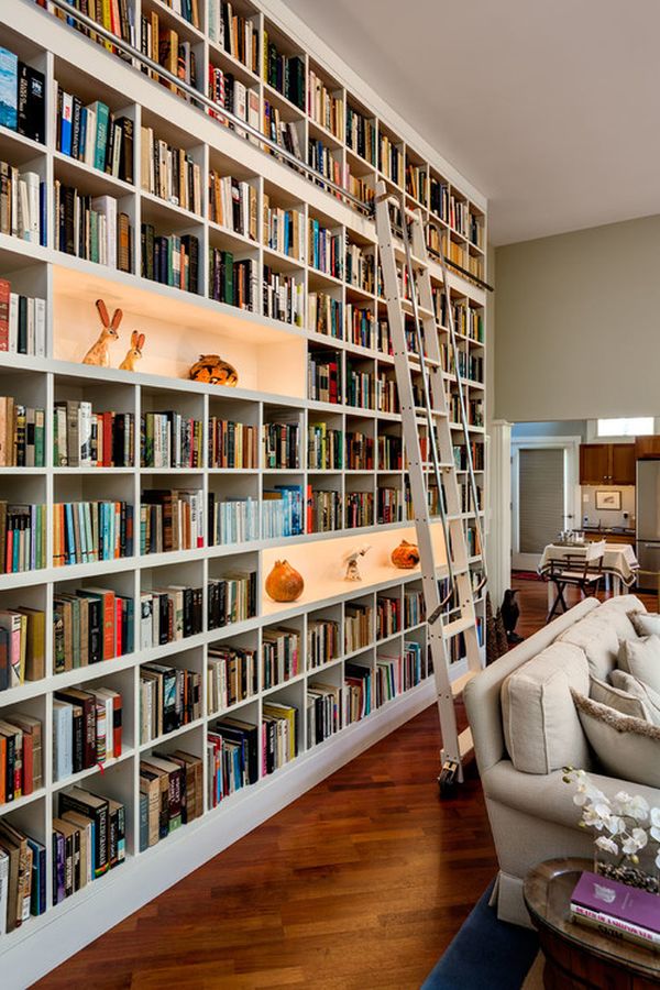Wall full of books