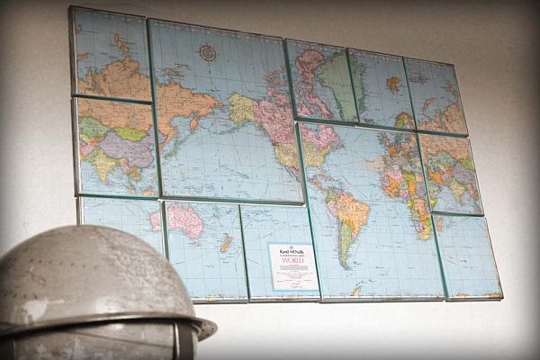 Wall map diy