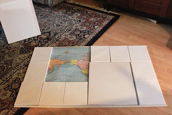 Wall map diy1