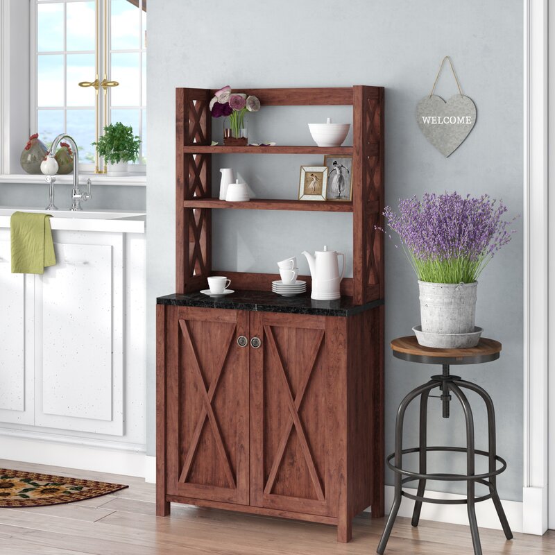 Walnut hoosier cabinet gracie oaks