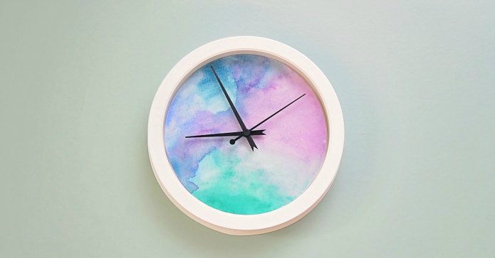 watercolor clock