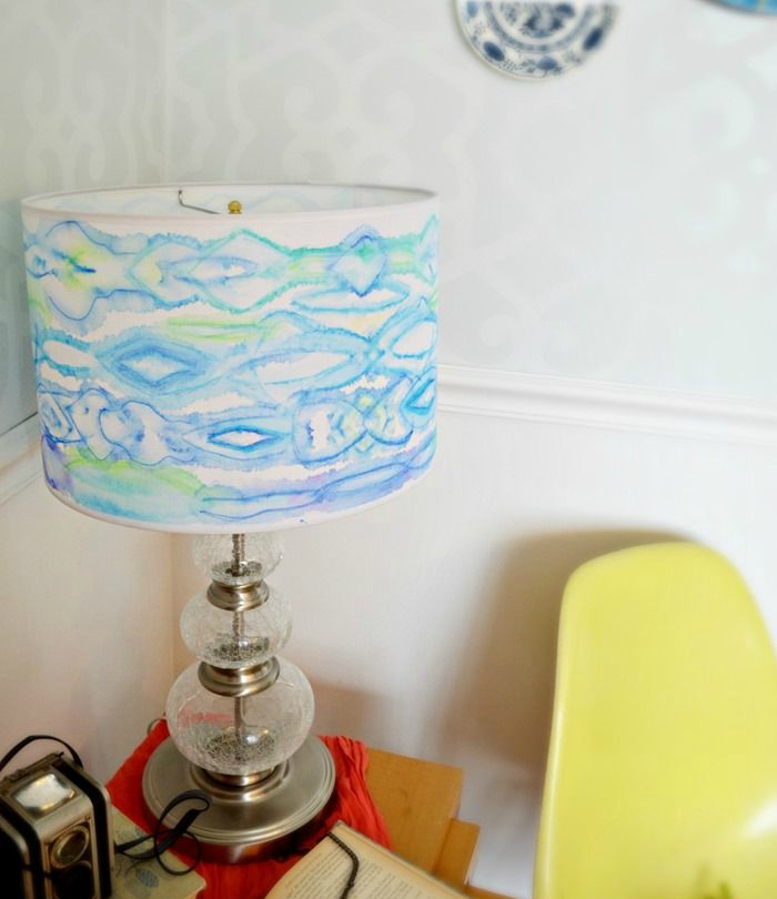 watercolor lampshade