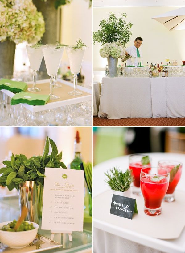 Wedding green bar