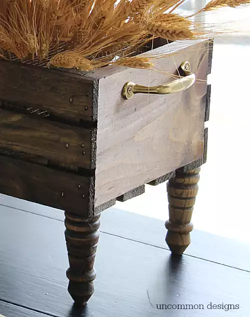 DIY Wheat Crate Centerpiece by Uncommon Designs