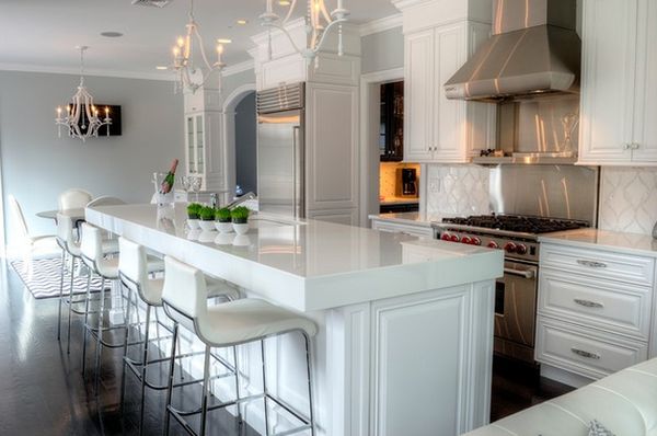 White kitchen bar stool