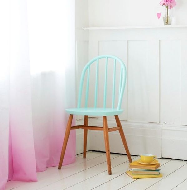 White ombre curtain