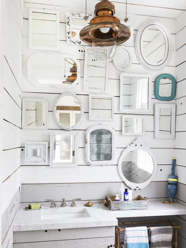 White painted bathroom