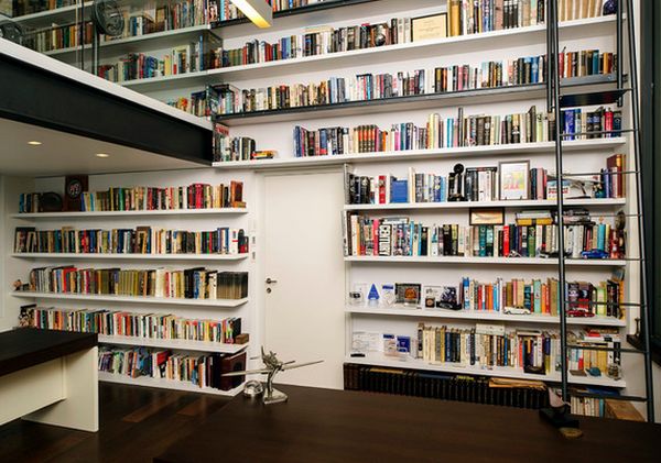 White walls and books perfect design for lovers