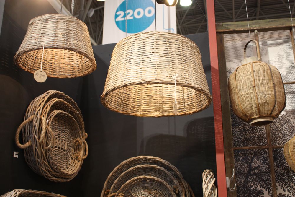 wicker baskets lighting fixtures