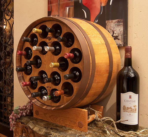 Wine barrel rack