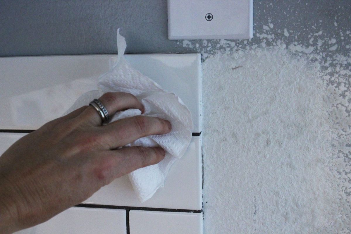 wipe off all excess sealer