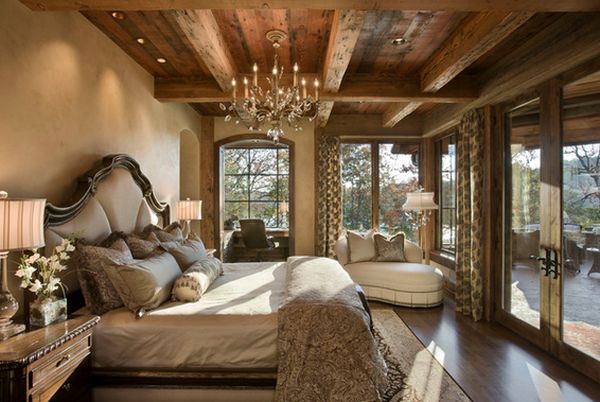 Wood ceiling mountain mood for bedroom