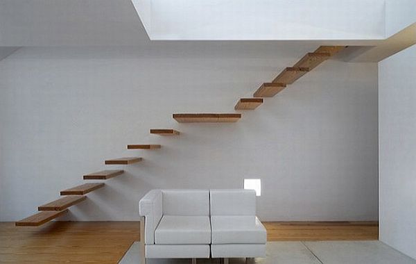 Wood floating staircase 1