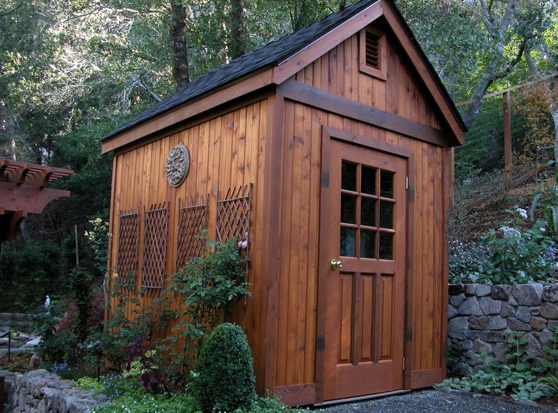 Wood garden shed