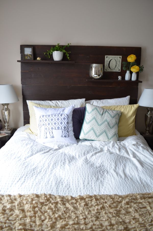 Wood headboard