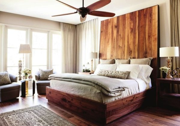 Wood tall headboard