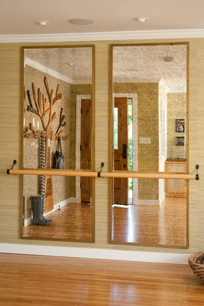 Wood tree motif entryway