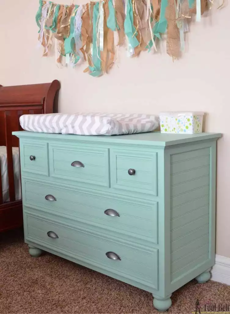 Dresser and changing table combo for the nursery room 