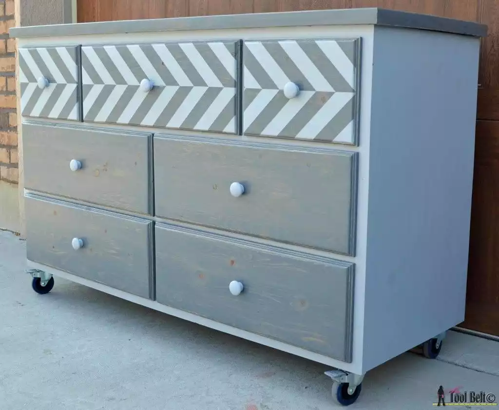 A cool way to add character to your dresser using paint 