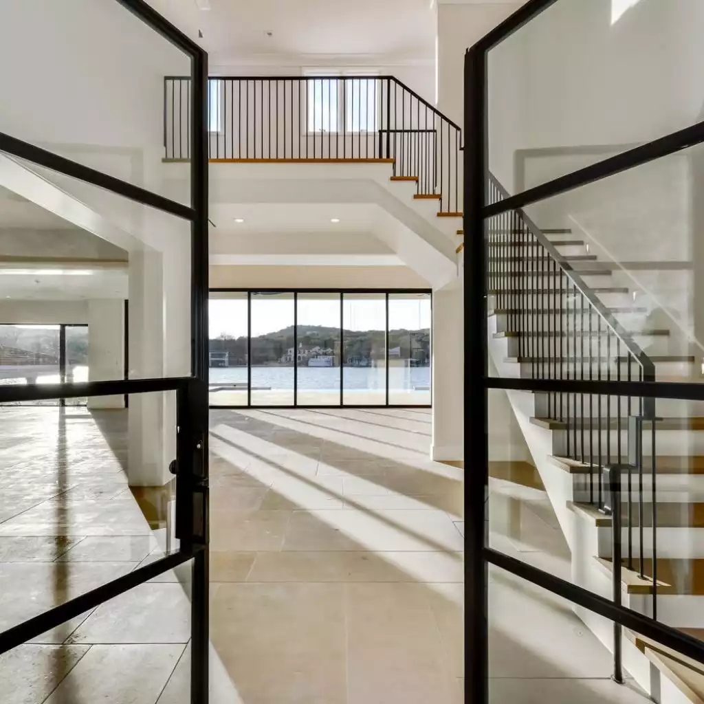 A Glass Foyer with a View