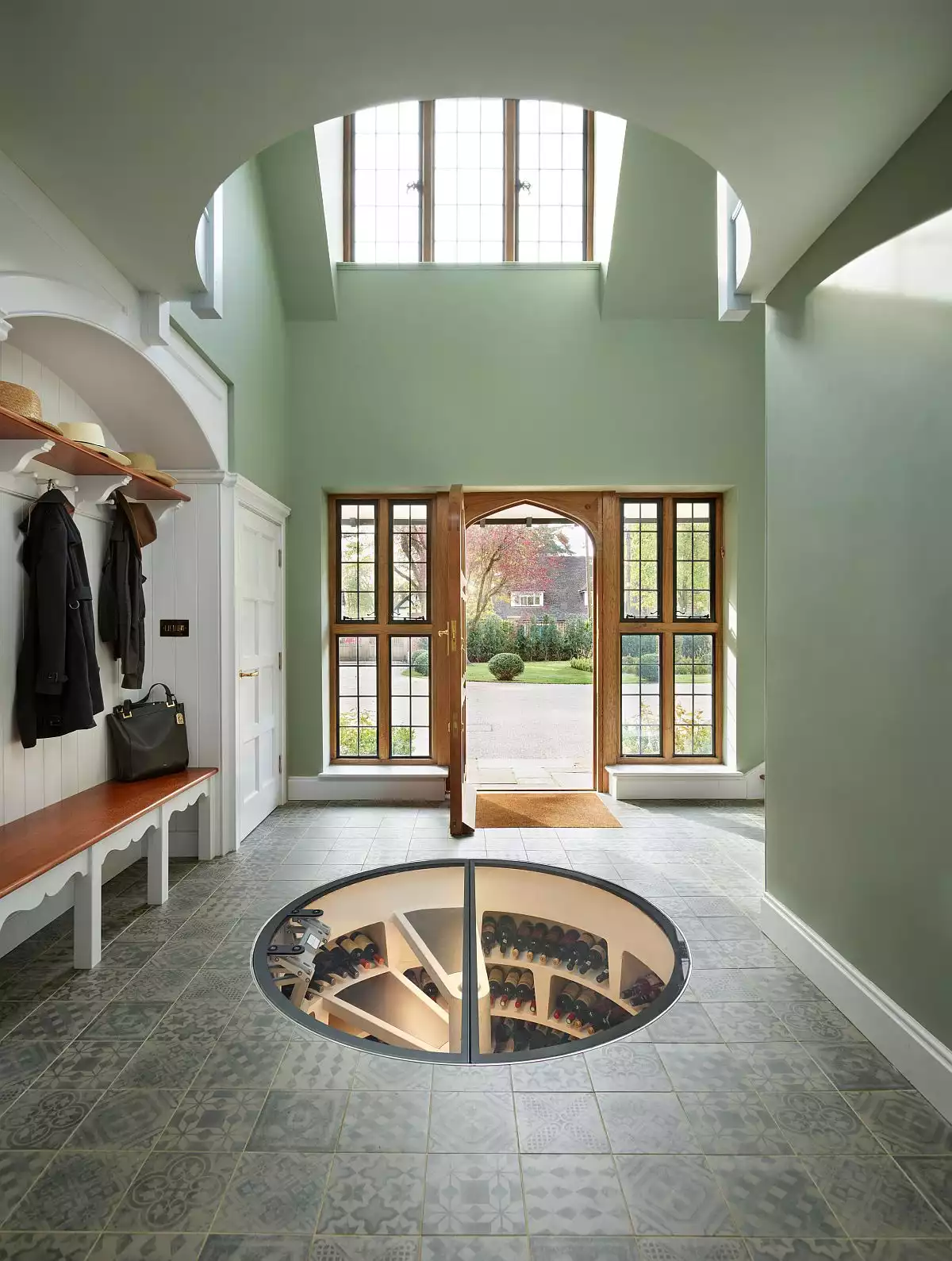 A Refreshing Green Foyer