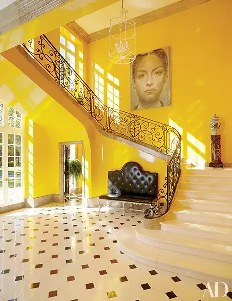 A Sunny Yellow Foyer