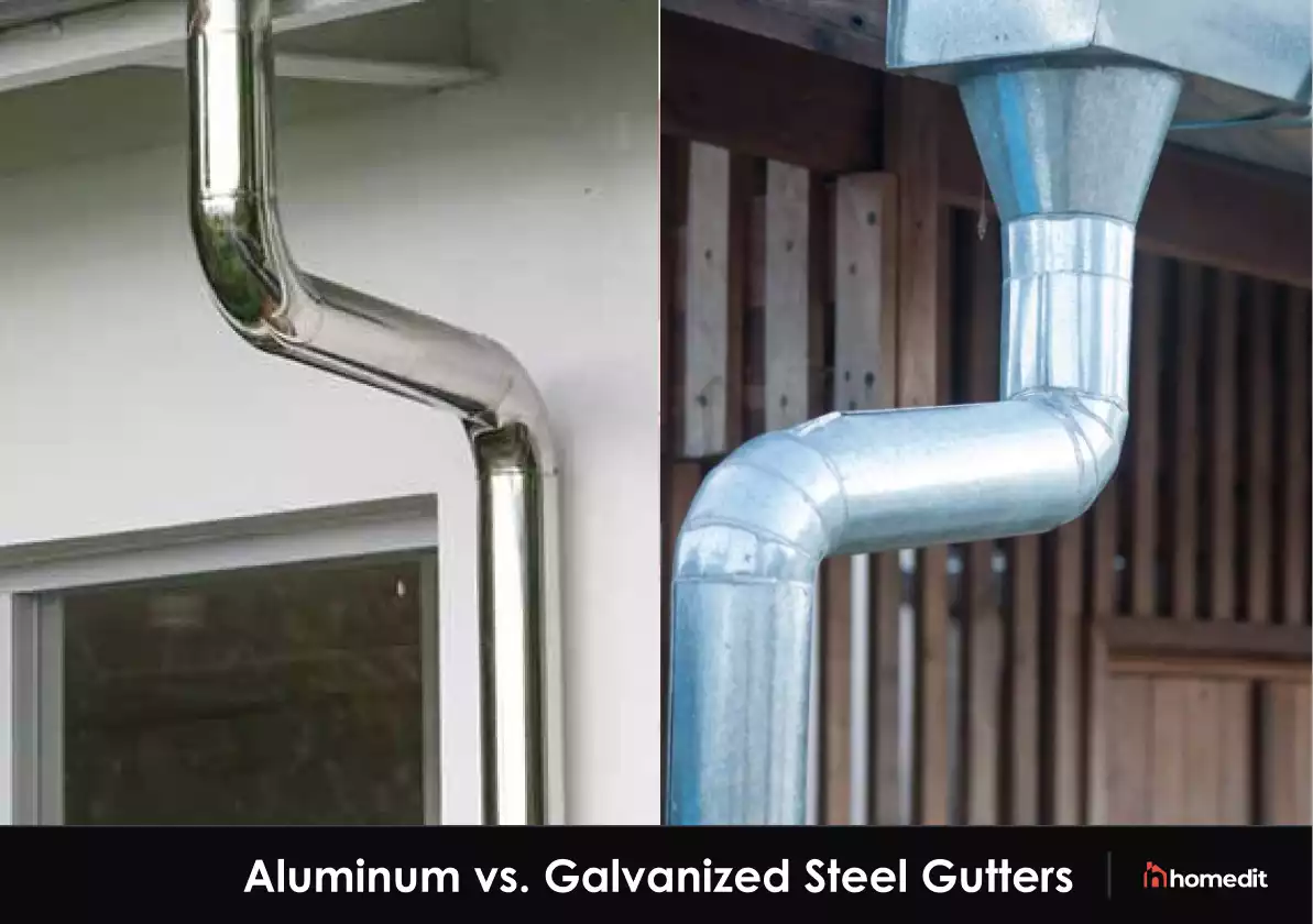 Aluminum vs. Galvanized Steel Gutters