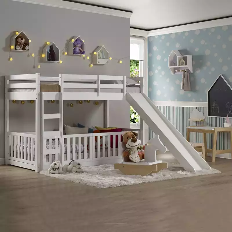 Aquilla Twin over Twin Low Loft Bed