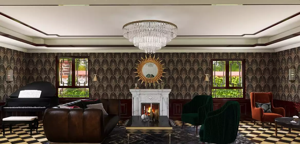 Art Deco Living Room Decor