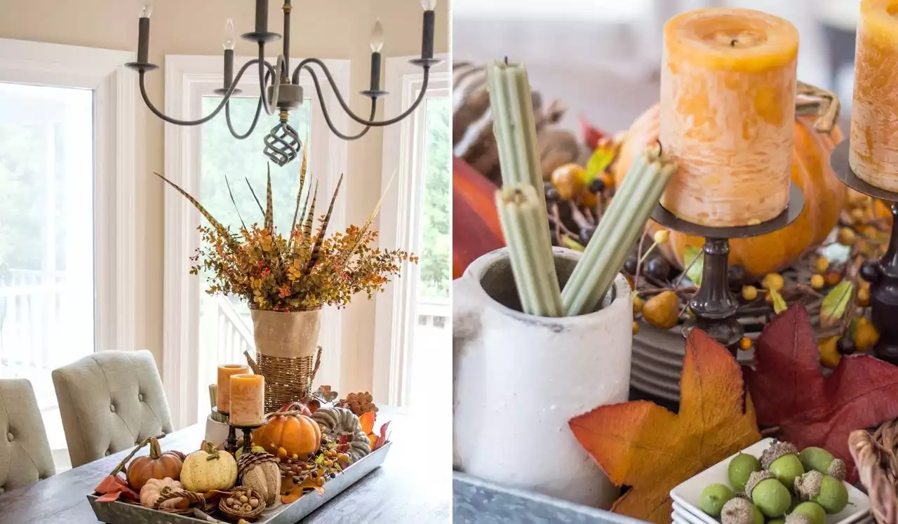 Fall Foraging Tray Table Display