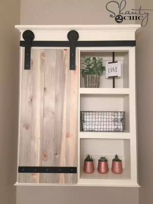 Barn door cabinet DIY