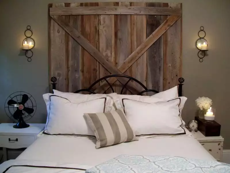 Barn door master bedroom design