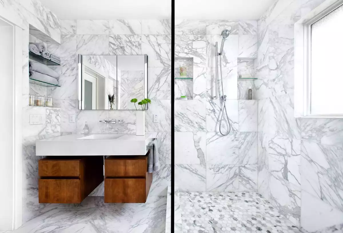 Bathroom Floor Marble Tile