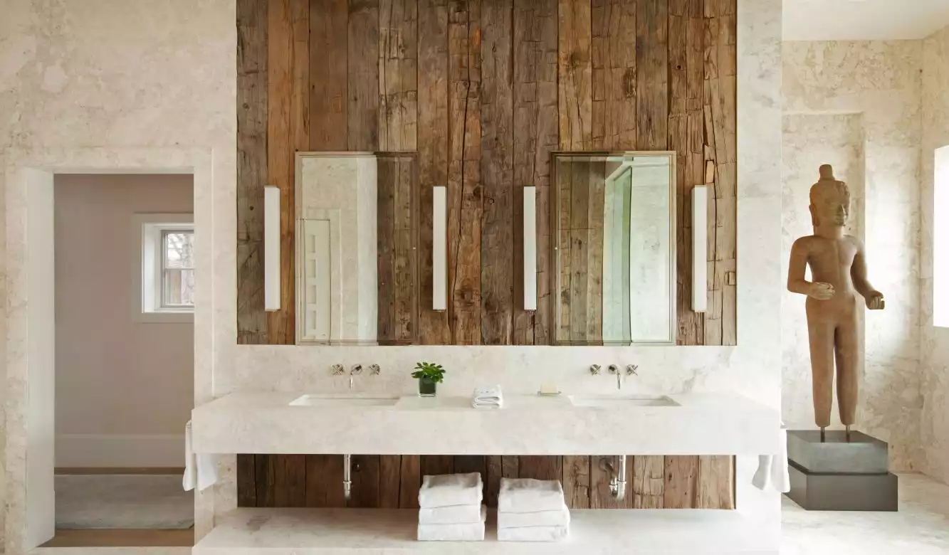 Bathroom and reclaimed wood