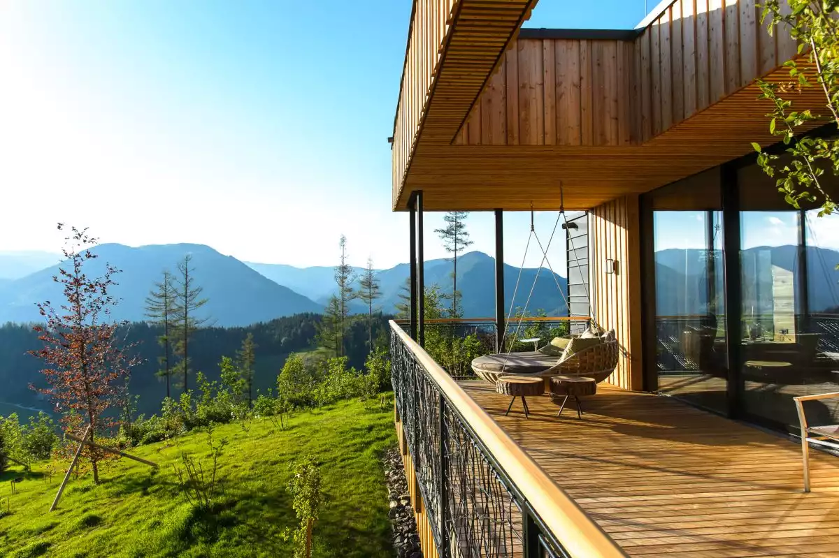 Beautiful Chalets in Austria from Viereck Architects Porch View