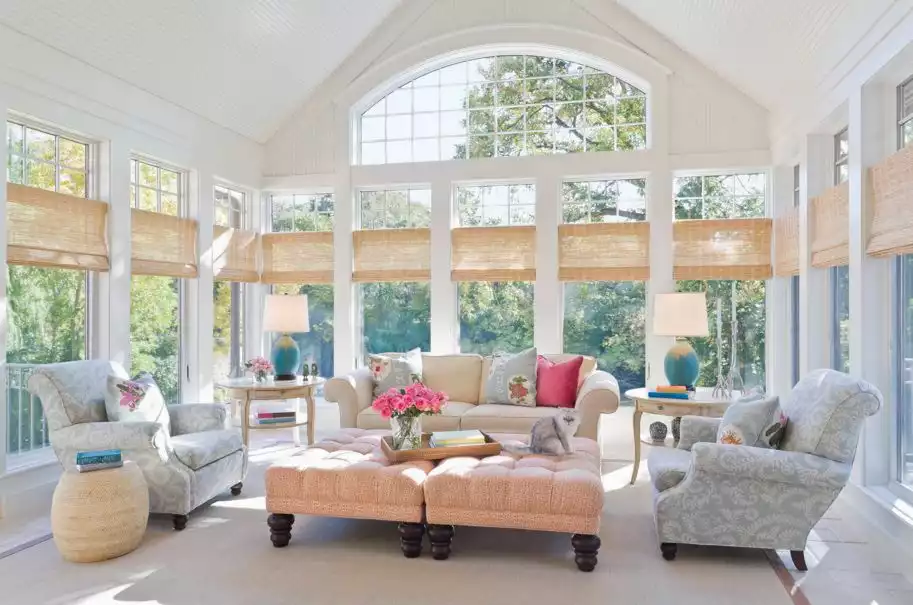 Beautiful and big sunroom design