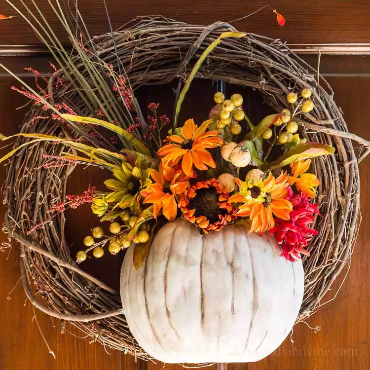 Pumpkin Vase Wreath