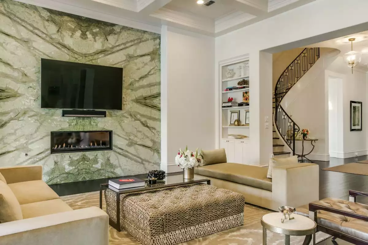 Beige and Green Marble
