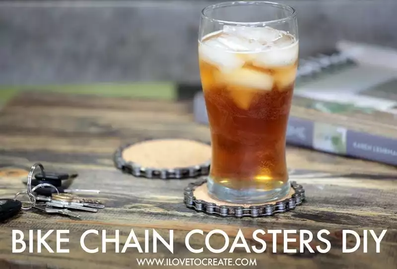 Bike chain coasters