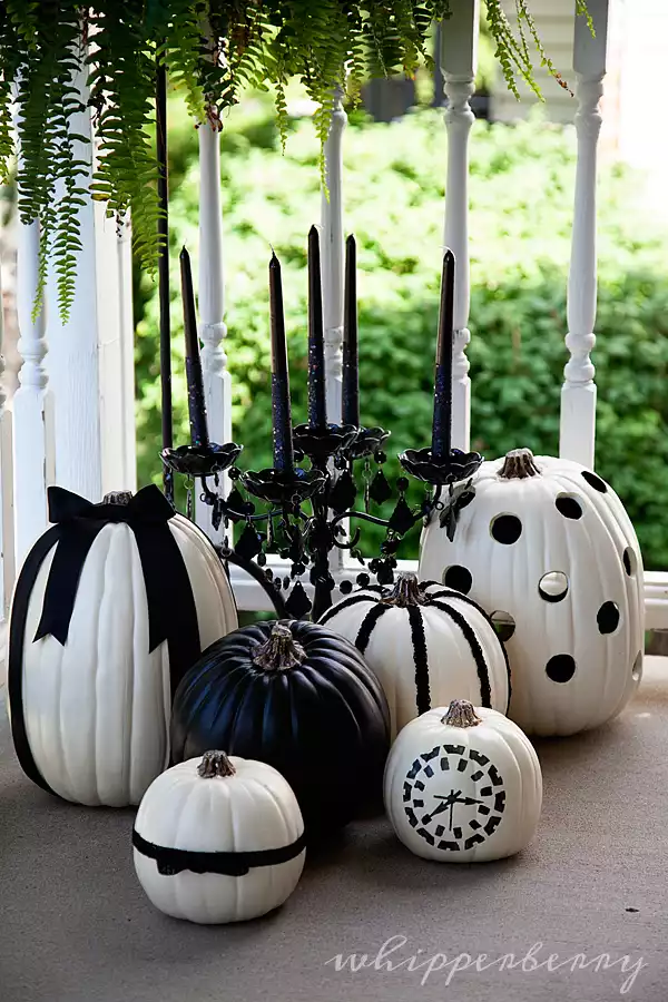 Black White Halloween Pumpkins