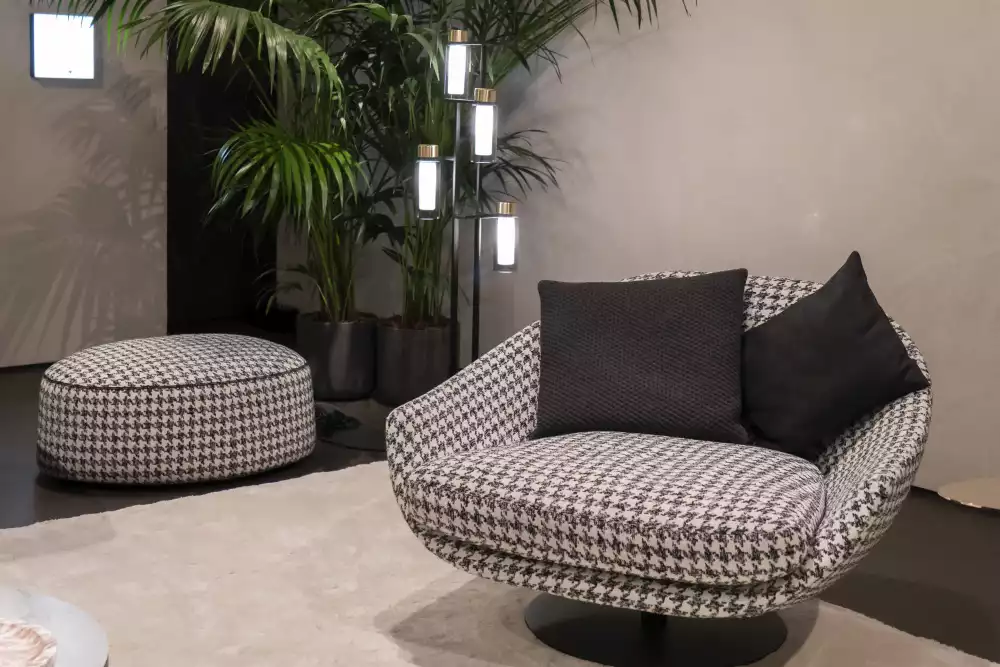Black and white upholstered pattern