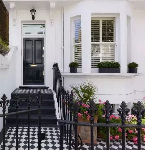 Black front house door