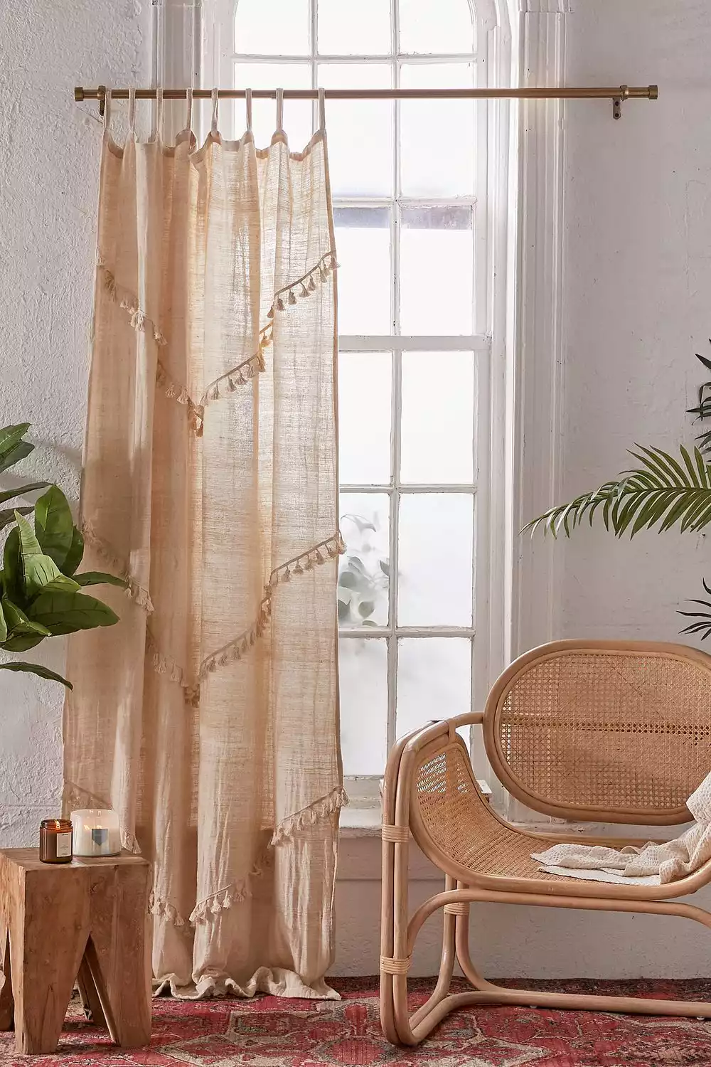 Boho curtains with tassels