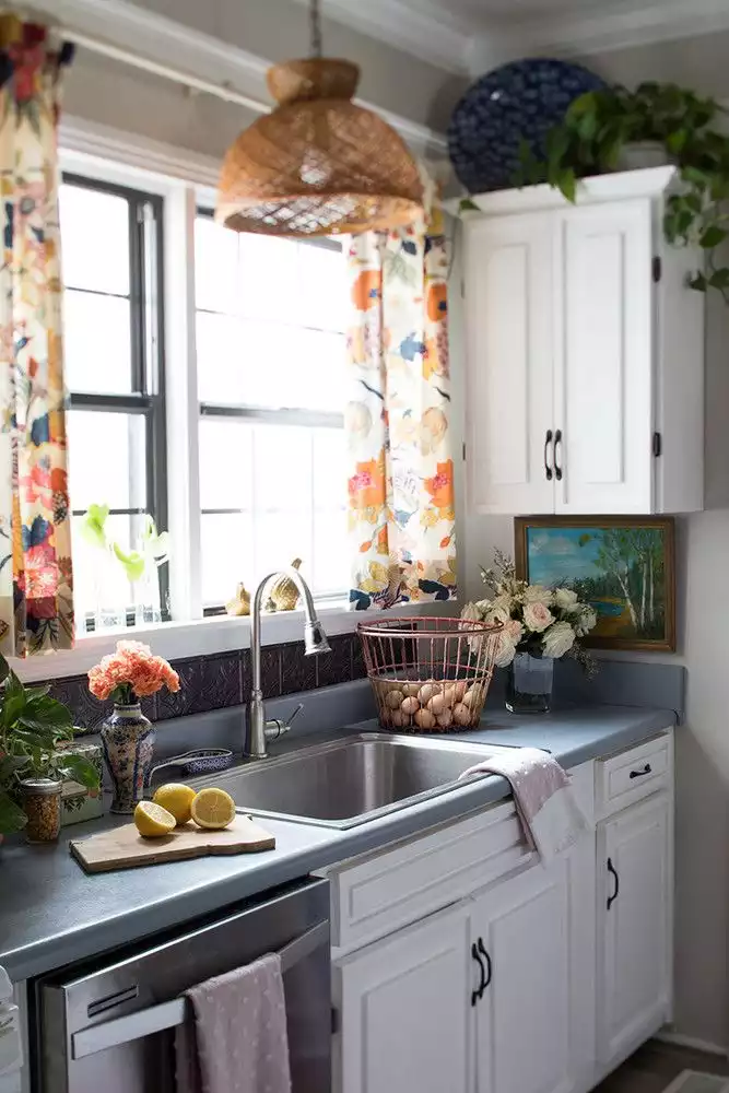 Boho kitchen curtains