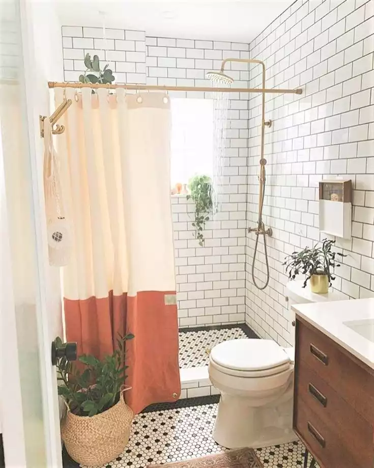Boho shower curtain